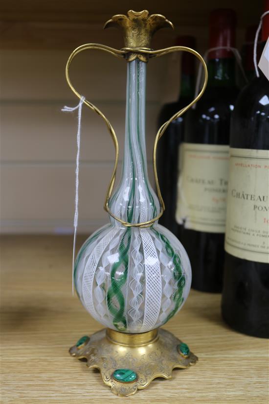 A Venetian ormolu mounted bottle, H.25cm